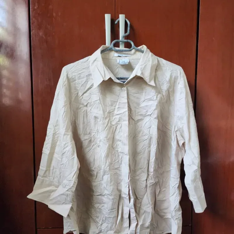 Blusa Beige de Mangas Largas