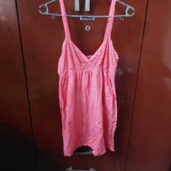 Blusa Color Salmòn, Larga de Tirantes