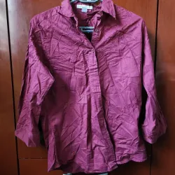 Blusa de Mangas Largas Rojo Vino