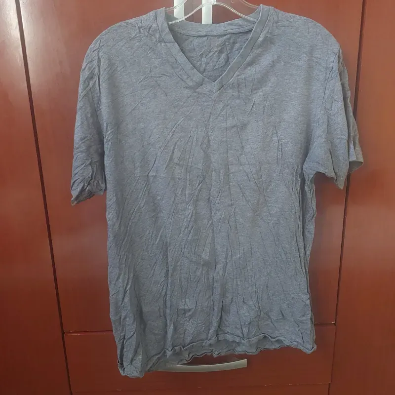 Pullover Color Gris,cuello Tipo V