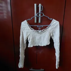 Top Color Beige de Manga Larga