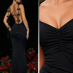 VESTIDO LARGO NEGRO DE 🎀