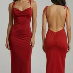 VESTIDO LARGO ESPALDA ABIERTA