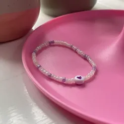 Pulsera morada y Blanca