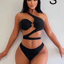 Bikini negro cruzado