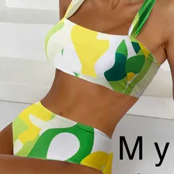 Bikini verde y amarilla