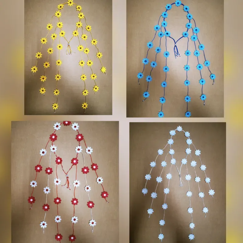 Diademas largas de flores 