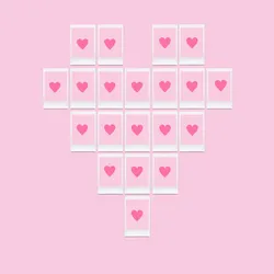 Corazón de 20 Polaroids Pequeñas