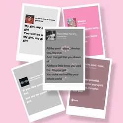 Polaroid con Letras de Canciones