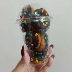 Mini donas con cobertura de chocolate negro 🍫