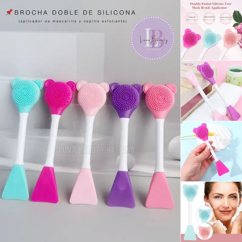 Brocha doble de silicona para mascarillas