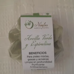 Jabón de Arcilla Verde y Espirulina 95g (Ninfas)