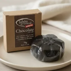 Jabón de Chocolate con Café base de glicerina 70g (D'eco)