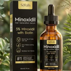 🌿 SÉRUM CAPILAR FORTALECEDOR — MINOXIDIL 5% + BIOTINA + ROMERO + CAFEÍNA 💆‍♀️✨