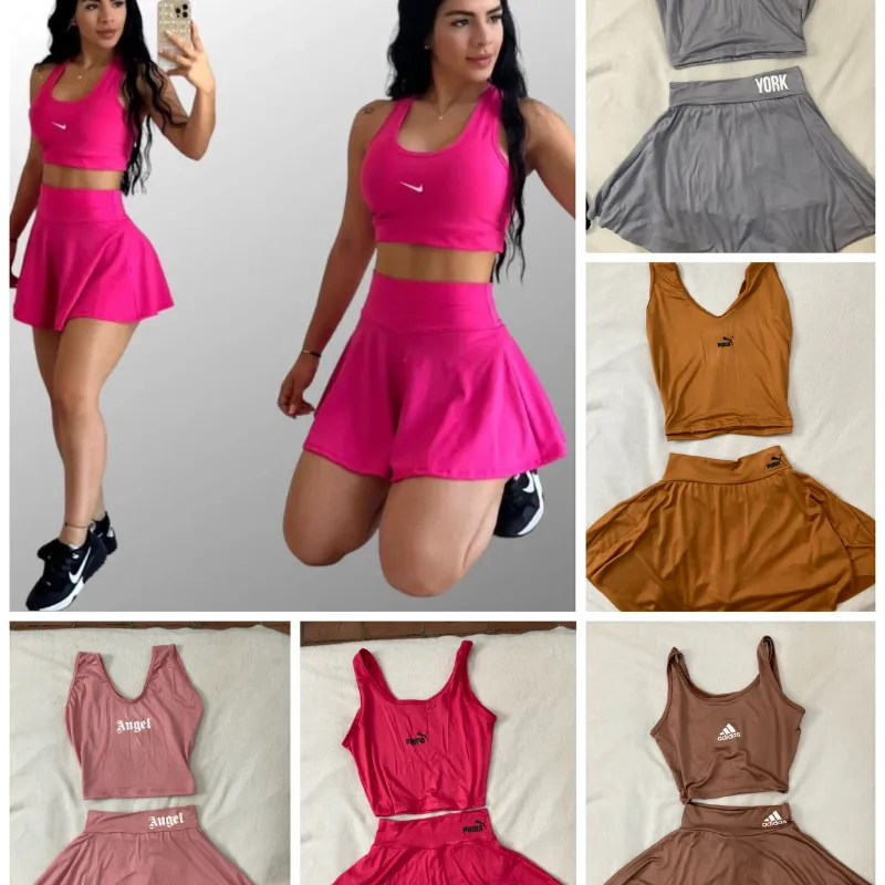 Conjunto de saya-short y blusa