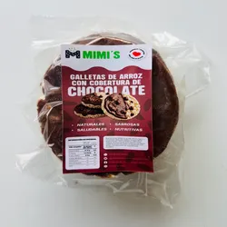 Galleta de arroz con cobertura de chocolate