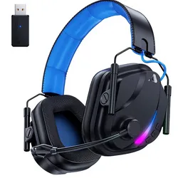 Audífonos Gaming inalámbricosVakedy HW12 azul/negro