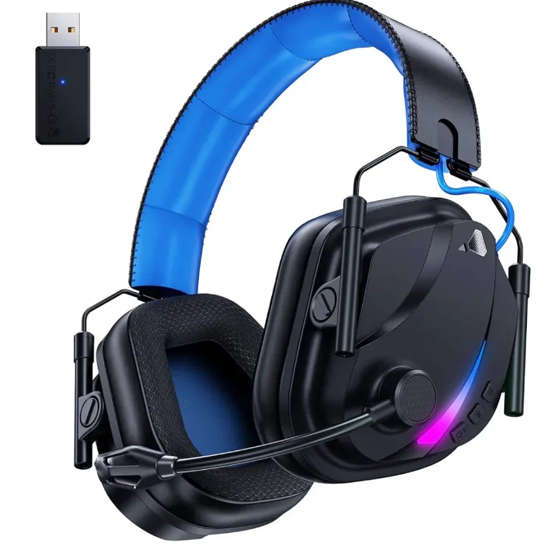 Audífonos Gaming inalámbricosVakedy HW12 azul/negro