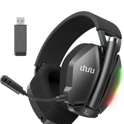 Audífonos Gaming UHURU RGB inalámbrico NEGRO