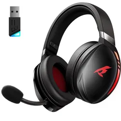 Audífonos RGB Gaming inalámbricos Kofire rojos