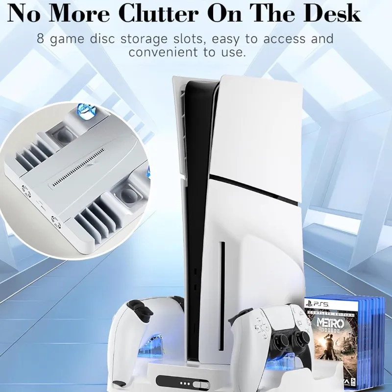 Base de carga y enfriamiento ps5 slim ps5 pro y ps5 fat