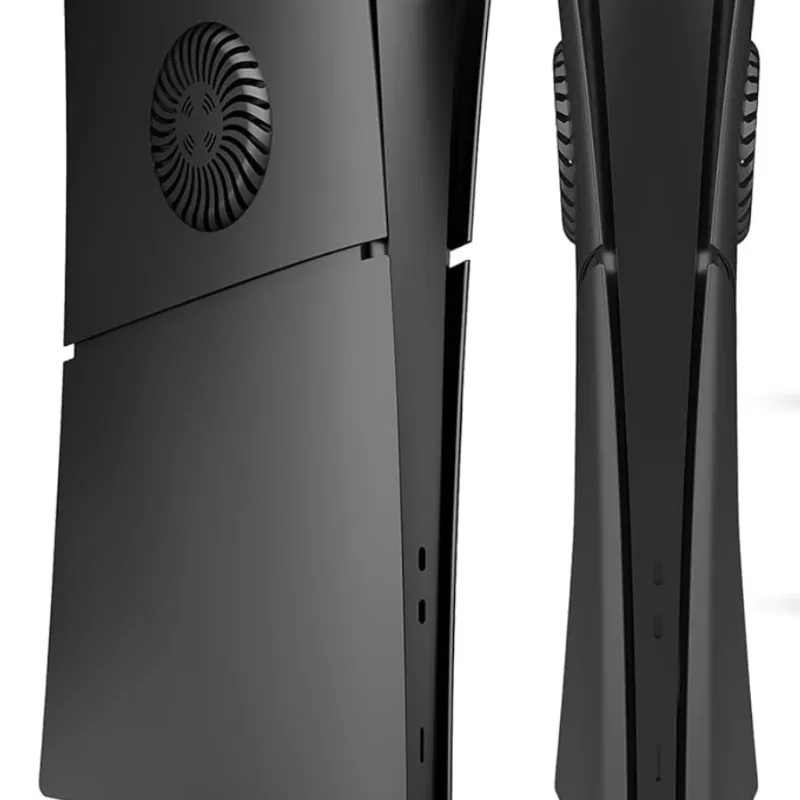Carcasa negra con regilla de enfriamiento para ps5 slim digital