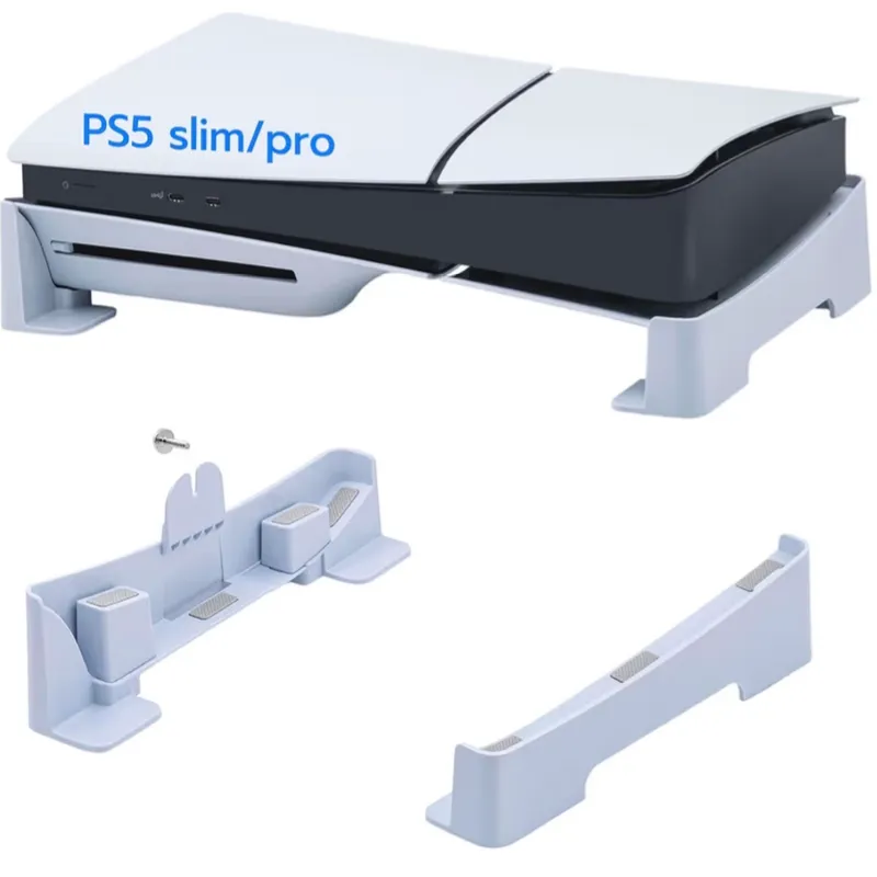 Soporte horizontal para PS5 Pro, base duradera para PS5 Slim/Pro, diseño que ahorra espacio con aspecto seguro y elegante