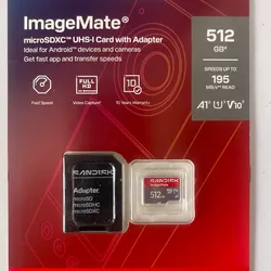 Targeta sd Sandisk 512 gb con su adaptador