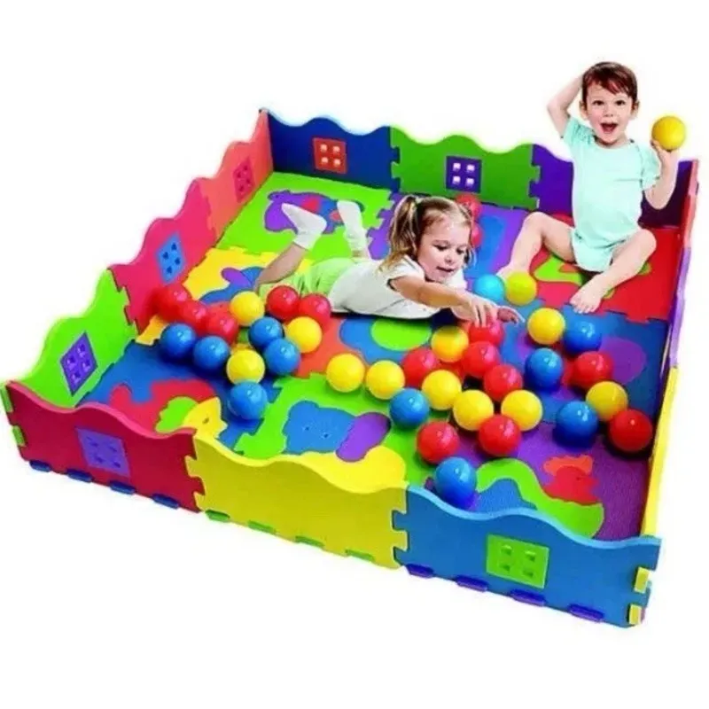 Alfombra de Juego Infantil 🧩 Tapete de Números con Bordes y Pelotas