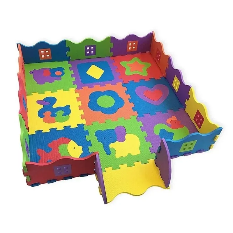 Alfombra de Juego Infantil 🧩 Tapete de Números con Bordes y Pelotas