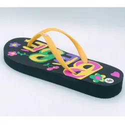 Chancletas mete dedo BeBe con flores