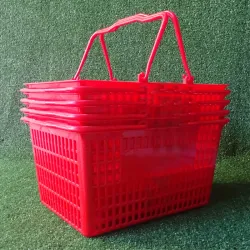 Set de cestas plásticas para mercado