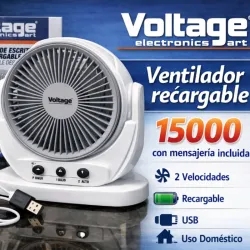 Ventilador Recargable Voltage