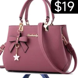 Cartera mediana color rosa