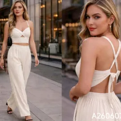 Conjunto pantalón color beige