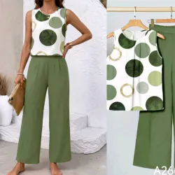 Conjunto pantaloneta estampado verde