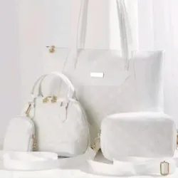 Set carteras 5 piezas color blanco