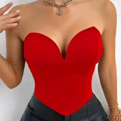 Top corset color rojo