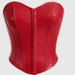 Top corset rojo