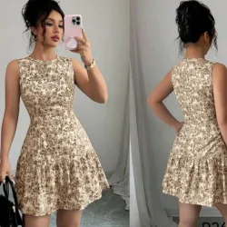 Vestido corto ajustado estampado