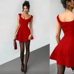 Vestido corto princesa color rojo