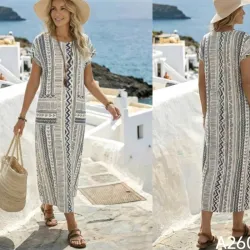 Vestido largo suelto playero