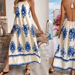 Vestido largo suelto playero
