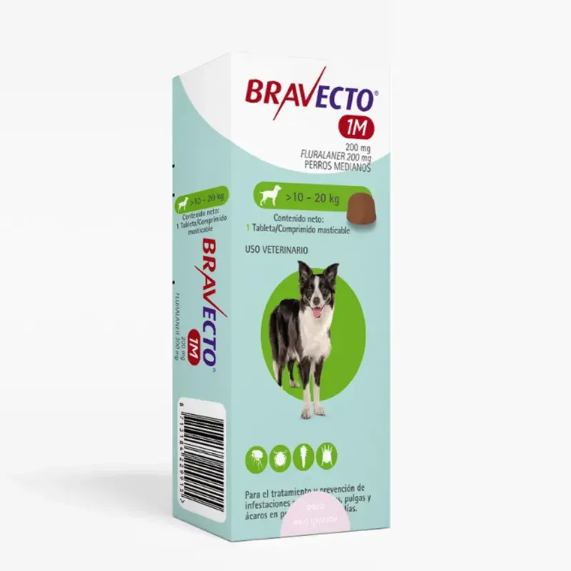 Bravecto 1M para perros de 10 a 20 Kg