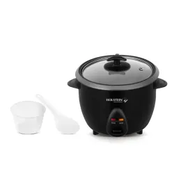 Holstein Housewares 5-Cup Rice Cooker, Black- Convenient and User Friendly with Warm and Cook Function, Ideal for Rice, Quinoa, Oatmeal, Stews and Grains