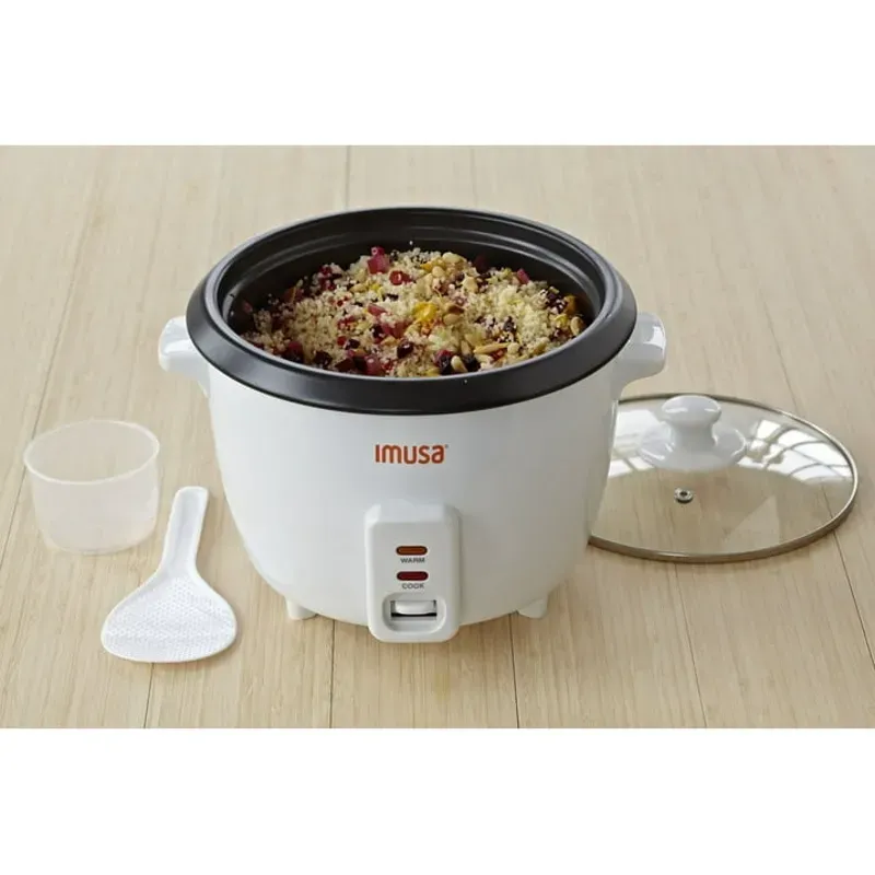 Imusa New Electric Rice Cooker with Bowl 8 Cup (Uncooked) 16 Cup (Cooked)