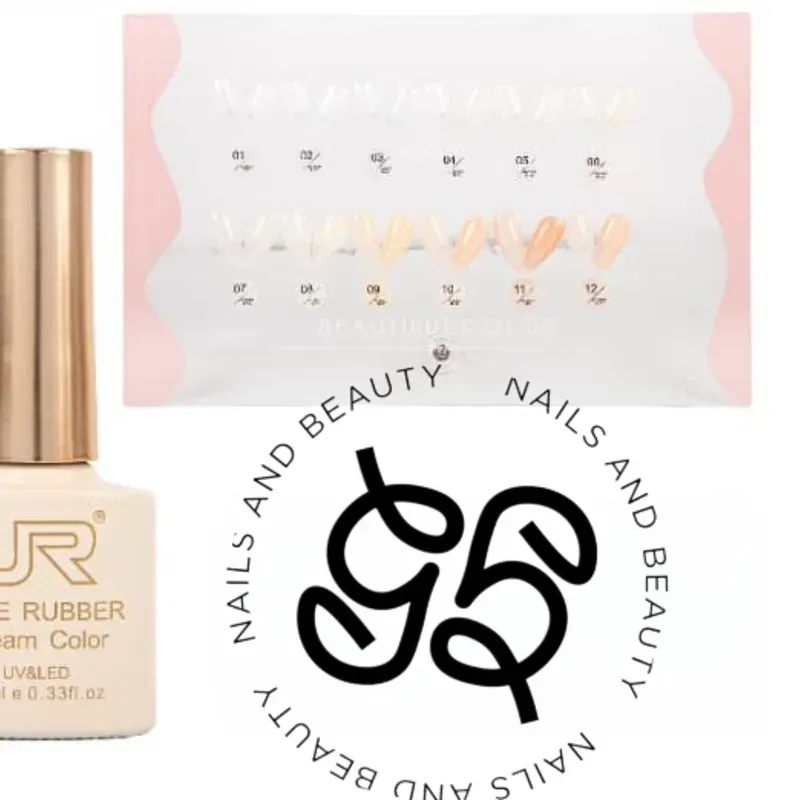 Base Rubber JR 10 ml ( colores crema y blanco lechoso) 