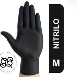 Guantes de Nitrilo talla M negros ⚫️ 