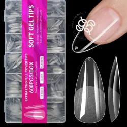 Caja de 600 tips soft gel almond