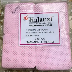 Paquete de toallitas antipelusas rosa Kalanzi. 